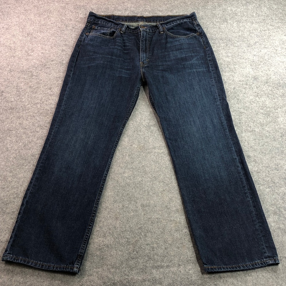 Levi's Mens 514 Straight Jeans 38x30 Blue Dark Wash Cotton Denim Classic